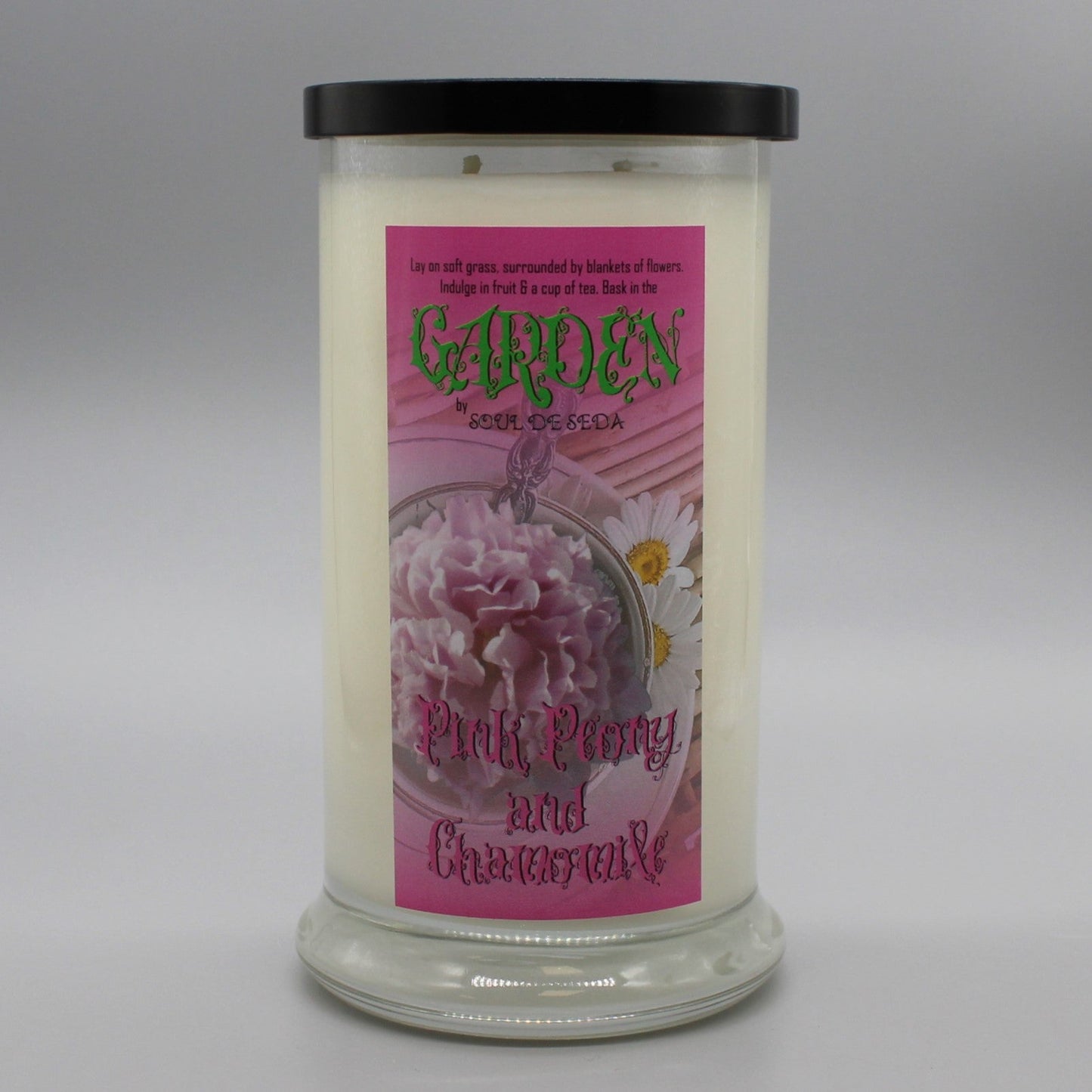 Soul De Seda Soy Candle 20oz Garden Pink Peony & Chamomile