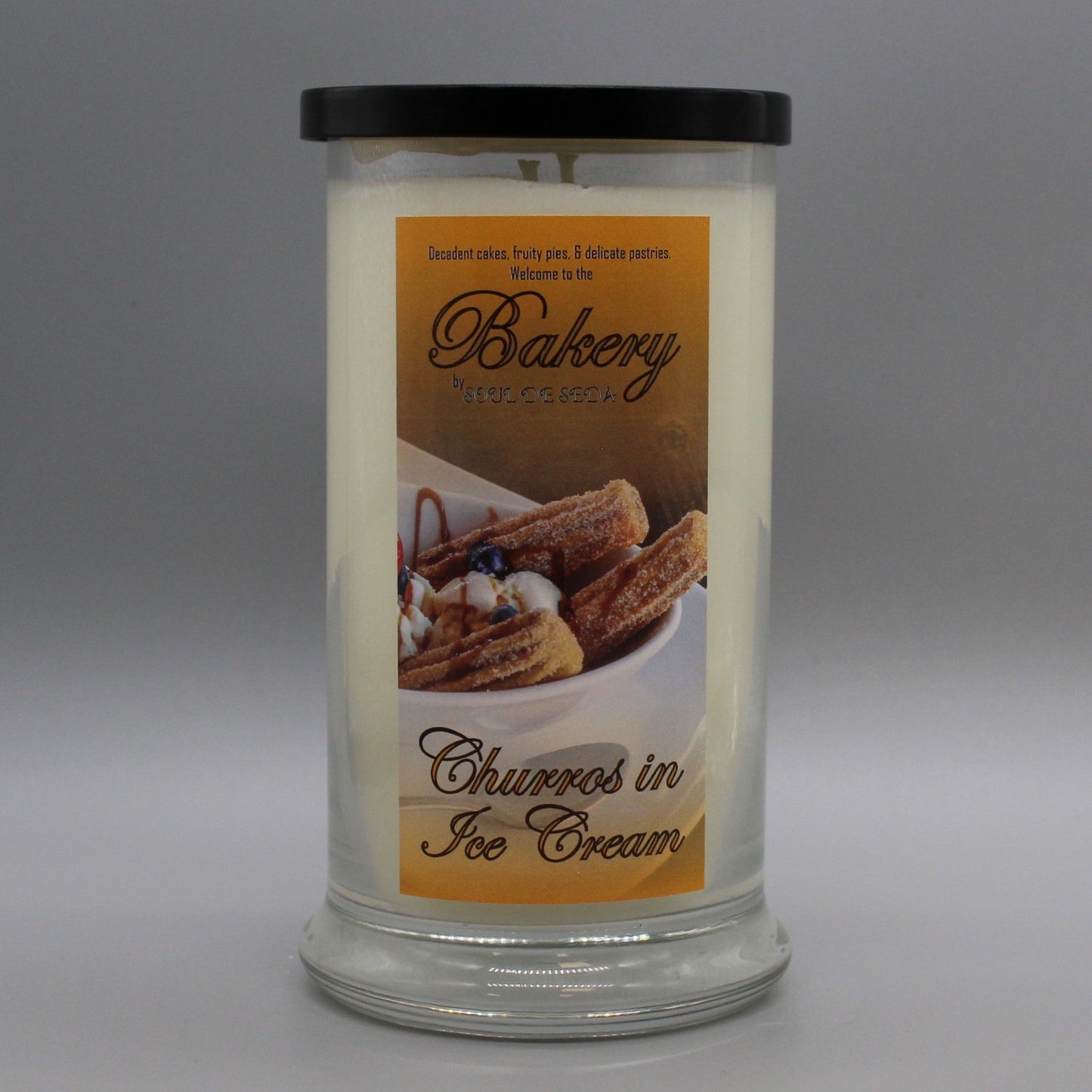 Soul De Seda Soy Candle 20oz Bakery Churros In Ice Cream