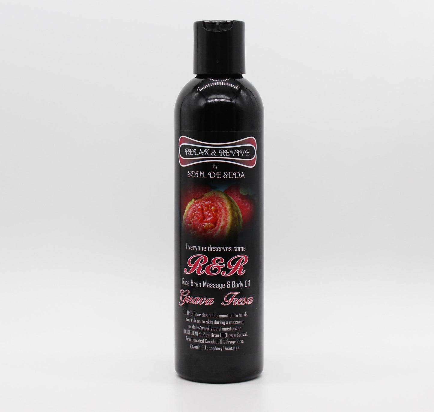 Soul De Seda Relax & Revive Massage/Body Oil 8floz Guava Fresa