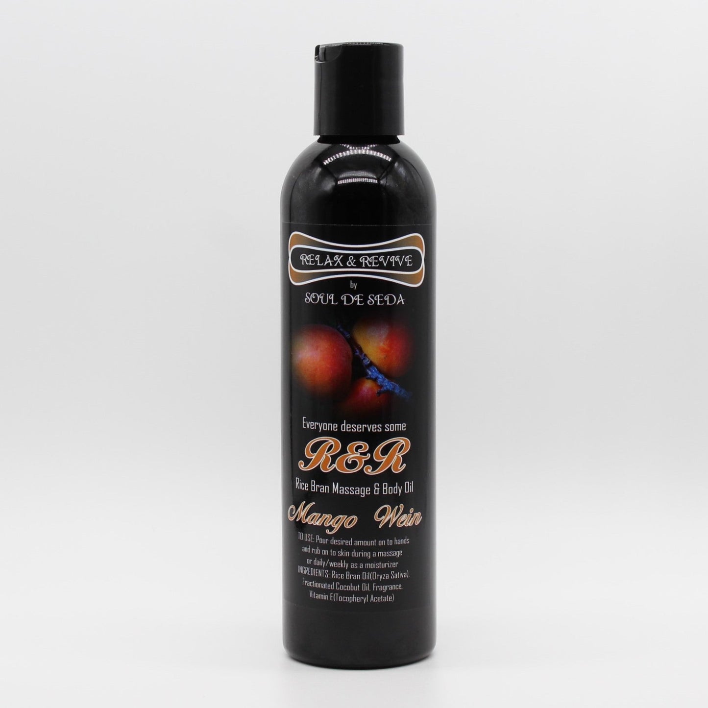 Soul De Seda Relax & Revive Massage/Body Oil 8floz Mango Wein