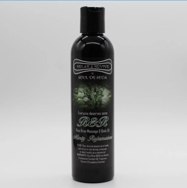 Soul De Seda Relax & Revive Massage/Body Oil 8floz Minty Rojamarie