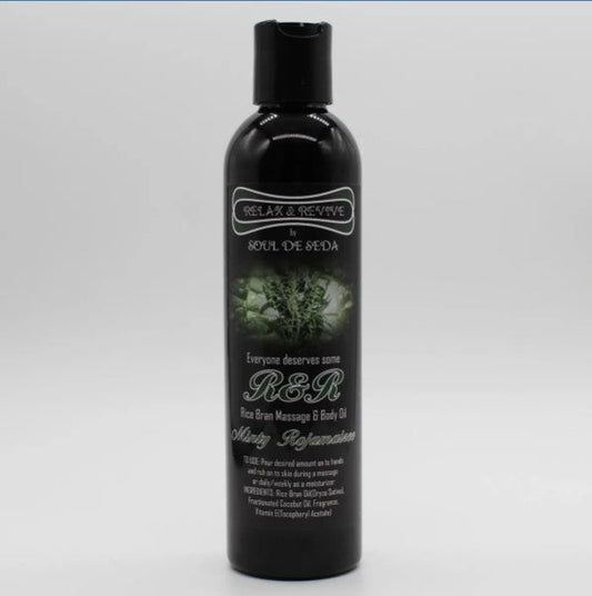 Soul De Seda Relax & Revive Massage/Body Oil 8floz Minty Rojamarie