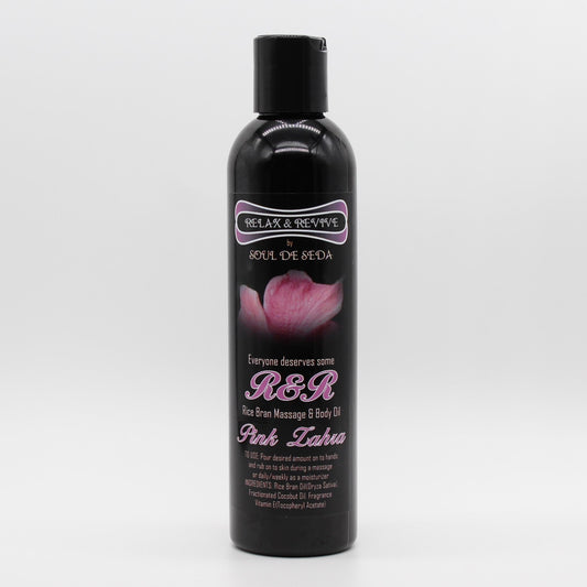 Soul De Seda Relax & Revive Massage/Body Oil 8floz Pink Zahra
